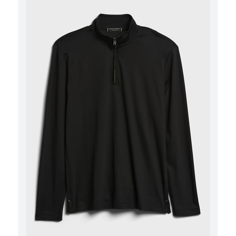 Banana Republic‎ Performance Old Money 1/4 Zip Long Sleeve Mock Neck Men Large